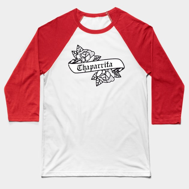 Chaparrita - vintage tattoo design Baseball T-Shirt by verde